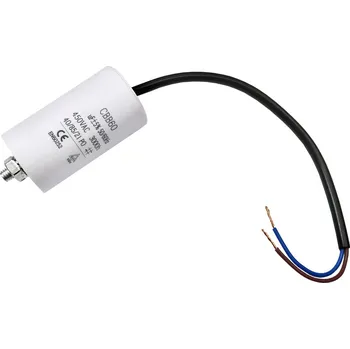 Kondenzátor Rozběhový kondenzátor 4.0 uF ( 4uf ) 450V 50/60Hz CBB60, kabel 25cm, motorový běhový kondenzátor
