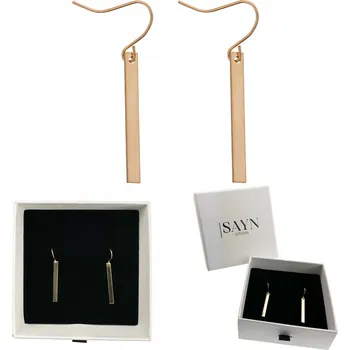 Náušnice ZŁOTE KOLCZYKI ZE STALI CHIRURGICZNEJ KRÁSNÁ KRABIČKA