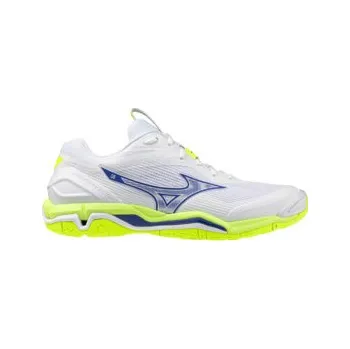 Pánská sálová obuv Mizuno WAVE STEALTH 6 X1GA243039 Sálová obuv White / Lightning Yellow / Dazzlin, UK 10