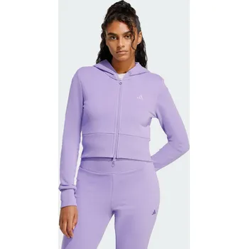 Pánská mikina ADIDAS Froté bunda Seasonal Essentials French Terry Full-Zip Track Top S FIALOVÁ |RŮŽOVÁ