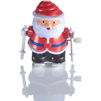 Vánoční dekorace 3Pagen Santa Claus na lyžích červená