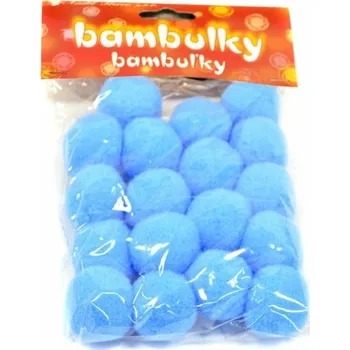 Bambulky 2,5 cm - modré - 6701-07