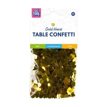 Party dekorace PD Konfety dekorace na stůl, srdce zlaté