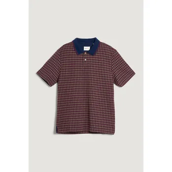 Pánské oblečení POLOKOŠILE GANT JACQUARD SS POLO DK. SAND MELANGE