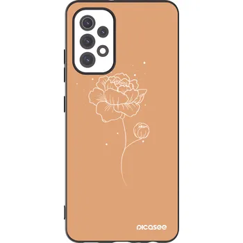 Pouzdro na mobilní telefon Picasee silikonový černý obal pro Samsung Galaxy A32 5G A326B - Peonies