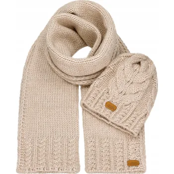 Čepice ČEPICE ZIMNÍ ČEPICE, ŠÁLA Z MERINO VLNY, BÉŽOVÁ RELAKS