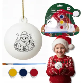 Vánoční ozdoba Vánoční baňka k malování, keramické baňky, kreativní Dárek