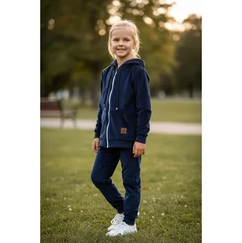 Teplákovka tepláková souprava, tmavě modrá, velikost 146