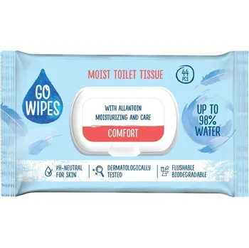 Toaletní papír vlhčený Go Wipes Comfort 44 ks s klipem