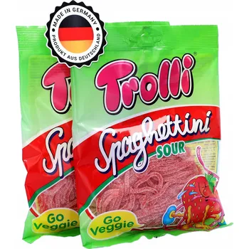 Bonbon Trolli Jahoda špagetové Želé Bonbony 100 g
