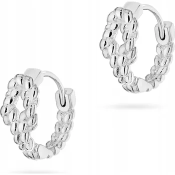 Náušnice STŘÍBRNÉ Dámské NÁUŠNICE ryzost 925 Pletené Kroucené Kruhy Kreole