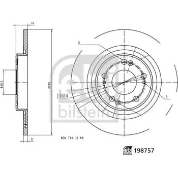 Brzdový kotouč Brzdový kotouč FEBI BILSTEIN 198757