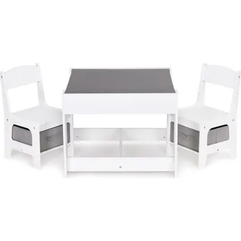 Dětský stůl Dětská sada nábytku: dřevěný stůl + 2 židličky ECOTOYS ZCF-01A