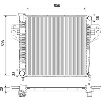 Chladič motoru Chladič, chlazení motoru VALEO 735222