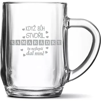 Sklenice Sablio Půllitr Když Bůh stvořil kamarádky: 0,5