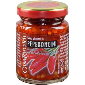 Omáčka Casa Rinaldi - Salsa piccante ai Peperoncini di Calabria con olio extra vergine di oliva 26% 90 g