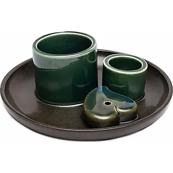 Aroma lampa Keramický stojánek pro palo santo, svazky a tyčinky cca 14 x 6 cm