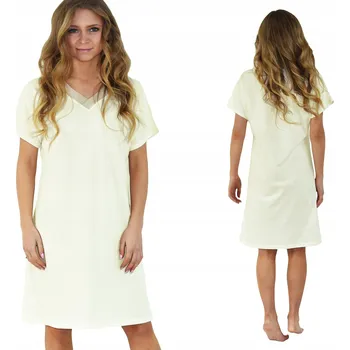 Dámská noční košile Noční košile Born2rest 1003 s krátkým rukávem nad kolena, velikost L