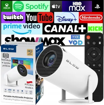 Projektor LED projektor Mini Projektor Android Smart TV WiFi 4K Bílý BLOW CINEMA