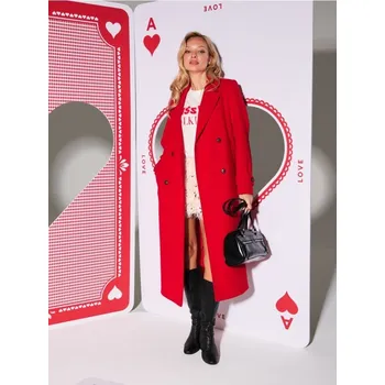 Dámský kabát Sinsay - Dlouhý kabát - červená - 417HH-33X - 417HH-33X-S