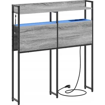 VidaXL Úložné čelo postele s policí Šedá sonoma 75 cm Kompozitní dřevo