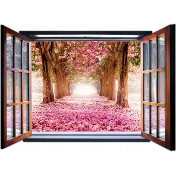 Fototapeta Fototapeta pohled z okna LES stromy 201x145