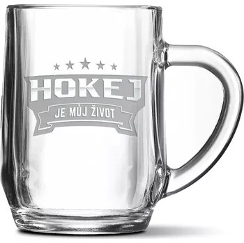 Sklenice Sablio Půllitr Hokej je můj život: 0,5