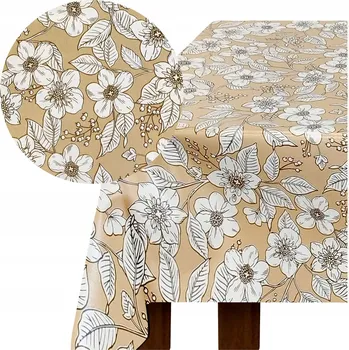 ubrus UBRUS S VOSKOVANÝM POVRCHEM 140x220 cm SILNÝ, ODPUZUJE SKVRNY, na kuchyňský stůl - GOSIA