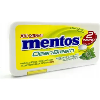 Bonbon Mentos Clean Breath 21g Mentos Clean Breath Citron Máta - Mátové Pastilky