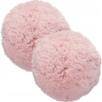 Čepice Růžové zimní Bambule do čepice Bubalove , 2 kusy