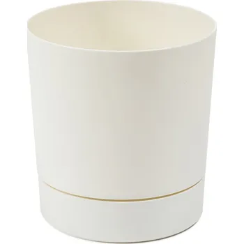 Květináč Plast Květináč béžový Lamela 28 cm x 28 x 29,4 cm