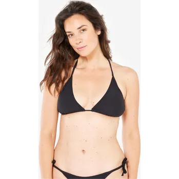 Dámské plavky DECATHLON Dámské plavky horní díl s posuvnými trojúhelníky Mae 40 ČERNÁ