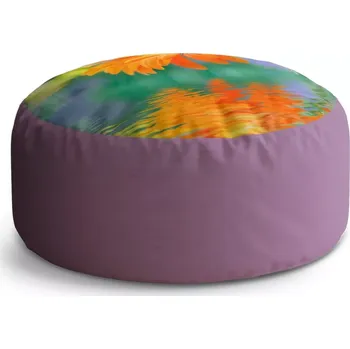 Taburet Sablio Taburet Circle Oranžová gerbera: 38x48 cm