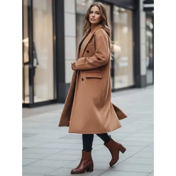 Dámský kabát Dámský zimní kabát Dstreet NY0766z Barva: Hnědá, Velikost: L