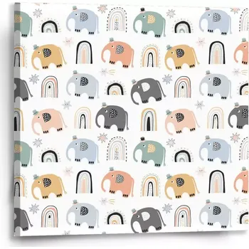 Obraz Sablio Obraz Animovaní sloni - 50x50 cm