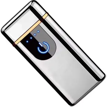 Příslušenství k zapalovači Plazmový zapalovač s LED indikátorem baterie - stříbrný