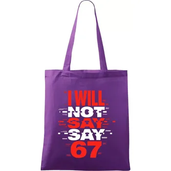 Červený - I Will Not Say SAY 67 - Taška bavlněná - 42 x 38 cm ( Fialová )