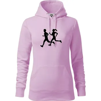 Dámská mikina Bezci - žena a muž (Moňas) - Mikina dámská Cape s kapucí - XS ( Orchid )