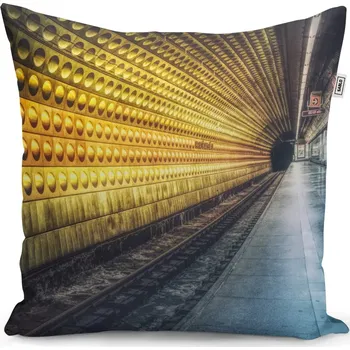 Polštář Sablio Polštář Pražské metro - 40x40 cm