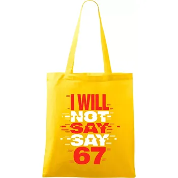 Červený - I Will Not Say SAY 67 - Taška bavlněná - 42 x 38 cm ( Žlutá )
