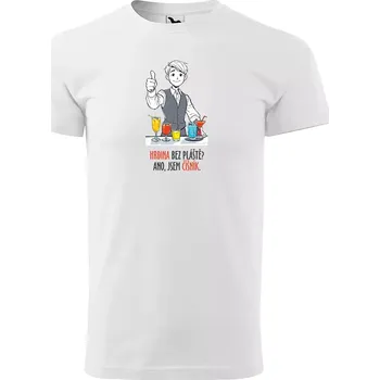 Sablio Tričko s potiskem Ano, jsem číšník - bílé 4XL