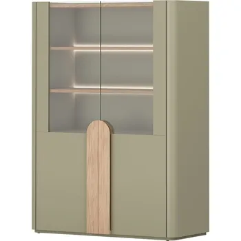 Knihovna Vitrína 100 Amilio - Meble Bogart Zelená 100x137.5 cm