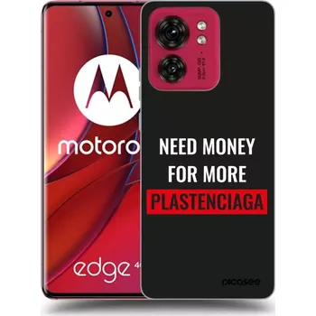 Pouzdro na mobilní telefon Picasee silikonový černý obal pro Motorola Edge 40 - More PLASTENCIAGA