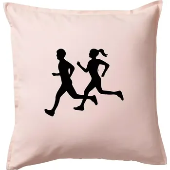 Polštář Bezci - žena a muž (Moňas) - Polštář 50x50 - 50x50 - Pouze potah ( Světle růžová )