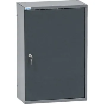 Policová skříň Závěsná skříňka Küpper 400 x 600 x 200 mm 2 zasunovací dna 1 dvířka 1 zadní děrovaná stěna antracit šedá