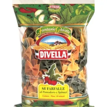 Divella - 85 Farfalle tricolori al pomodoro e spinaci 500 g