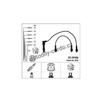Zapalovací kabel Sada kabelů pro zapalování NGK RC-OP466 - OPEL