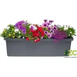 Truhlík samozavlažovací Berberis Trio - antracit 117 cm