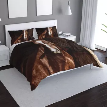 Povlečení Sablio Povlečení Kůň ve stáji - 140x220 / 90x70