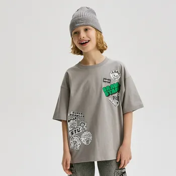 Dětská móda Reserved - Oversize tričko Brawl Stars - světle šedá - 943BE-09X - 943BE-09X-164